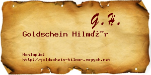 Goldschein Hilmár névjegykártya